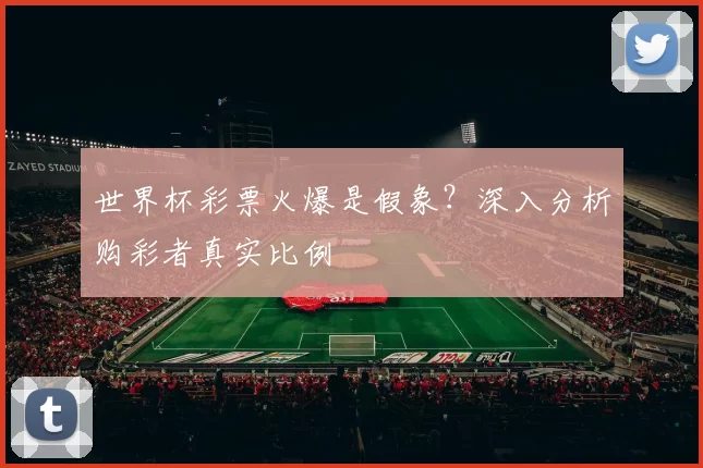 世界杯彩票火爆是假象?深入分析购彩者真实比例