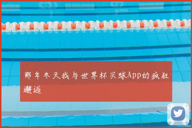 那年冬天我与世界杯买球App的疯狂邂逅